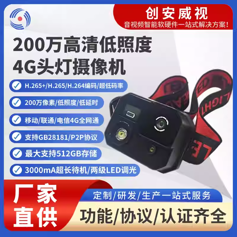 夜间作业 “神器” 来袭！4G 头灯摄像机，照亮安全与高效的每一刻
